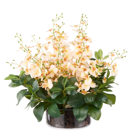 Rogue Artificial Dancing Orchids Madelyn Bowl - Small 58x47x49cm