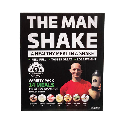 The Man Shake Meal Replacement Variety 56g x 14 Pack