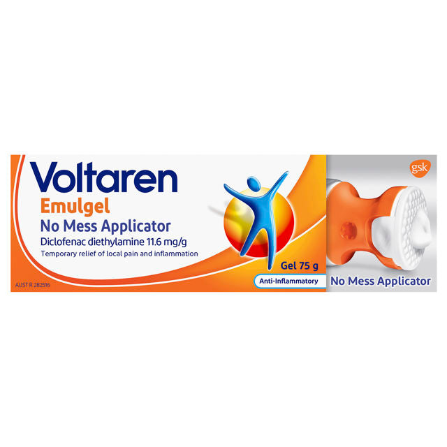Voltaren Emulgel Muscle and Back Pain Relief with No Mess Applicator 75g