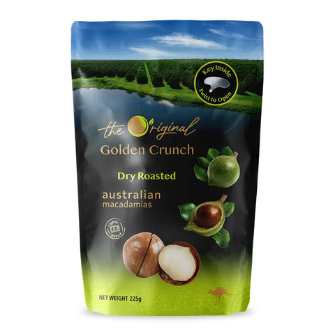 The Original Golden Crunch Macadamias Dry Roasted 225g