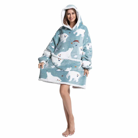 Hoodie Blanket Reversible - One Size Fits All