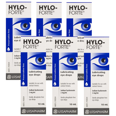 Hylo Forte 2Mg Eye Drops 6 x 10mL - Special Bundle