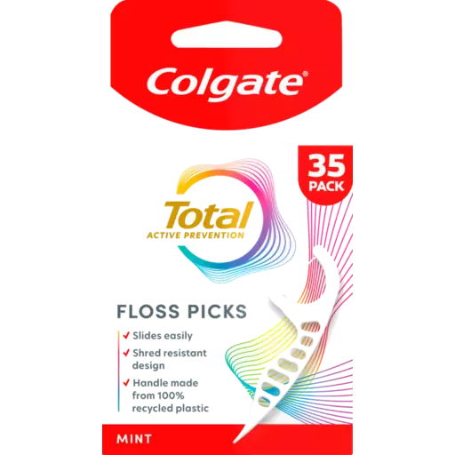 Colgate Total Floss Picks Mint 35 Pack