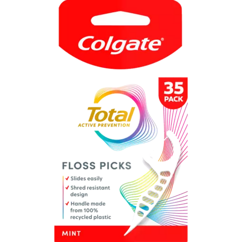 Colgate Total Floss Picks Mint 35 Pack