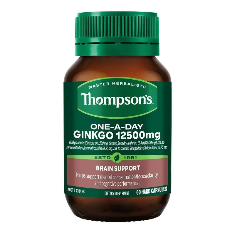 Thompson's One-A-Day Ginkgo 12500mg 60 Capsules