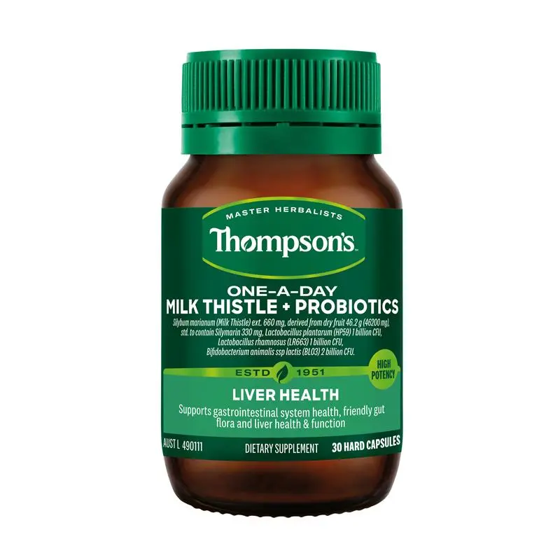 Thompson's One-A-Day Milk Thistle + Probiotic 30 Capsules