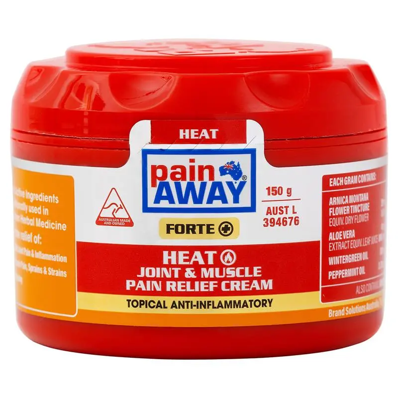 Pain Away Forte + Heat Joint & Muscle Pain Relief Cream 150g