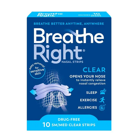 Breathe Right Clear Nasal Congestion 10 Regular Clear Strips