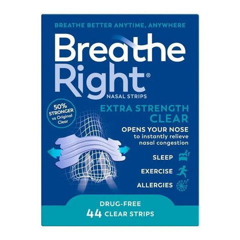 Breathe Right Extra Strength Clear Nasal Congestion 44 Clear Strips