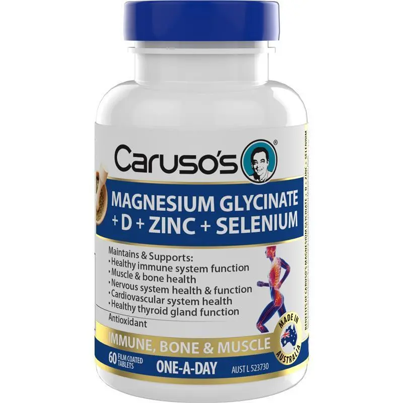 Caruso's Magnesium Gly + D + Zinc + Selenium 60 Tablets