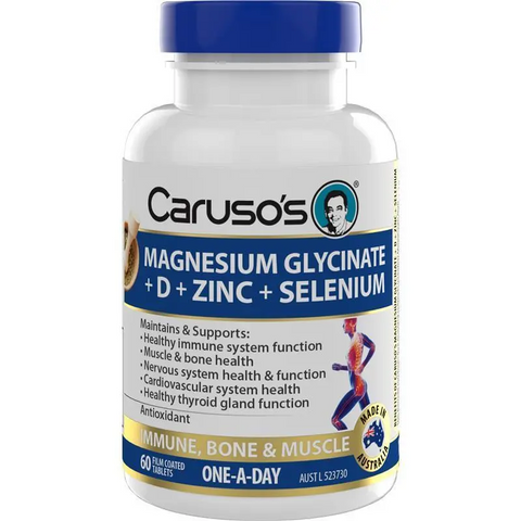 Caruso's Magnesium Gly + D + Zinc + Selenium 60 Tablets
