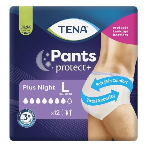 Tena Pants Plus Night Large 12 Pack