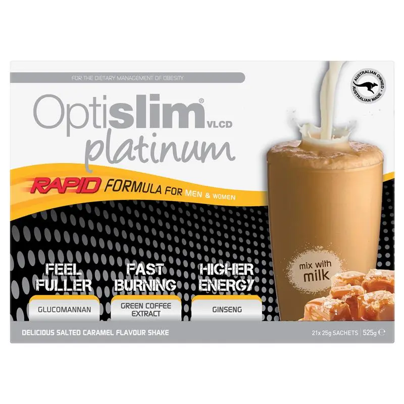 Optislim VLCD Platinum Shake Salted Caramel Flavour 21 x 25g