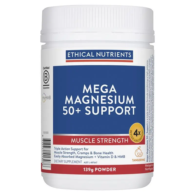 Ethical Nutrients Mega Magnesium 50+ Support Powder 139g