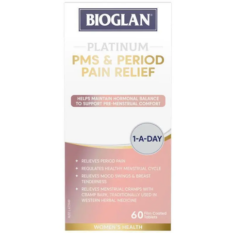 Bioglan Platinum PMS & Period Pain Relief 60 Tablets