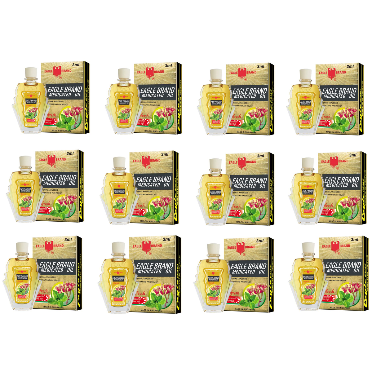 Eagle Brand Medicated Oil 12 x 24mL Pack