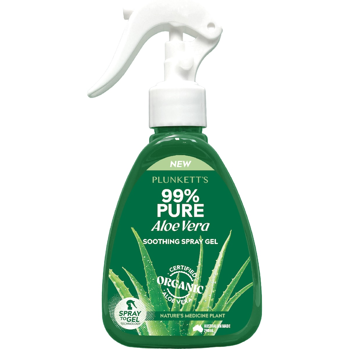 Plunkett's 99% Pure Aloe Vera Soothing Gel Spray 240mL