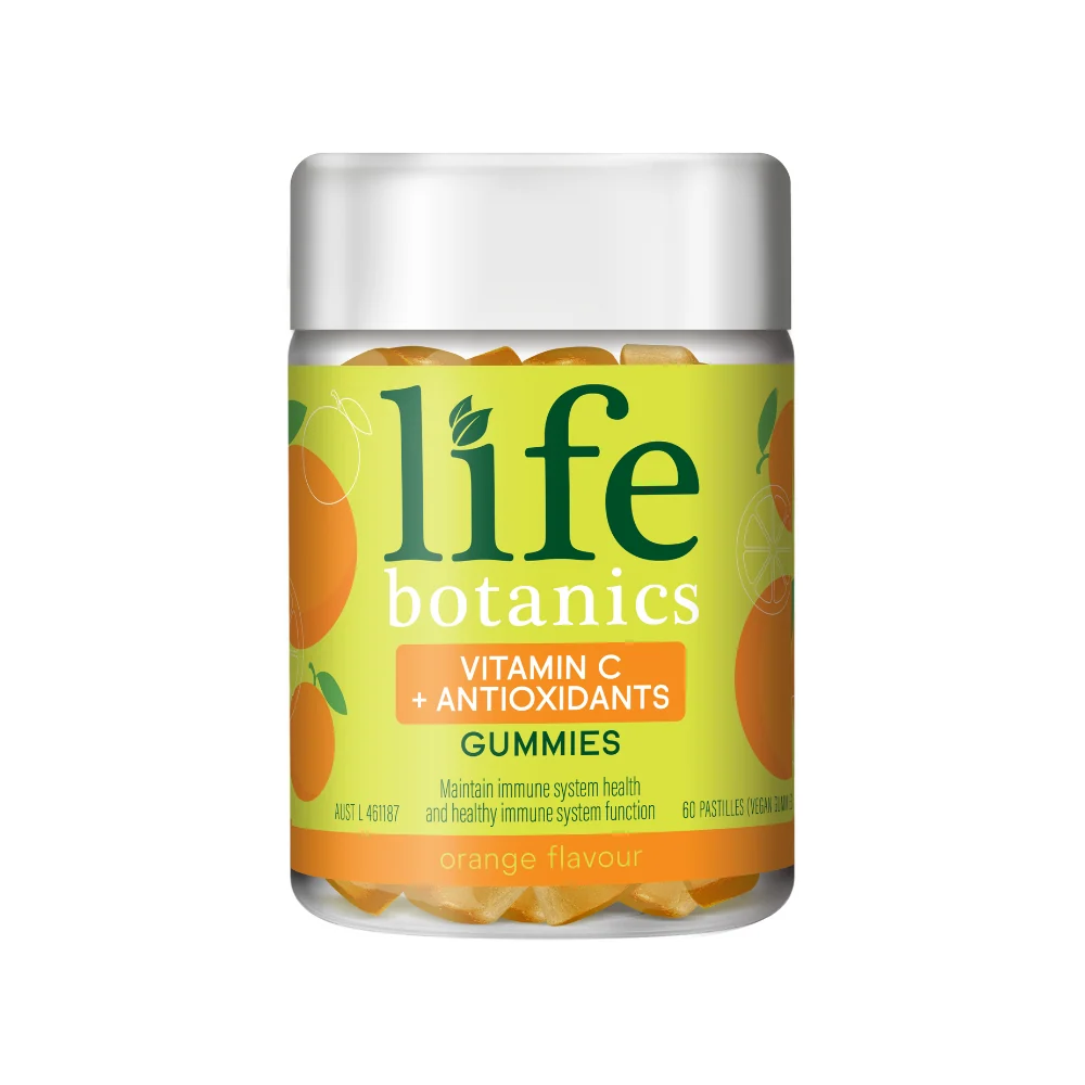 Life Botanics Vitamin C + Antioxidant Gummies Orange Flavour 60 Pastiles