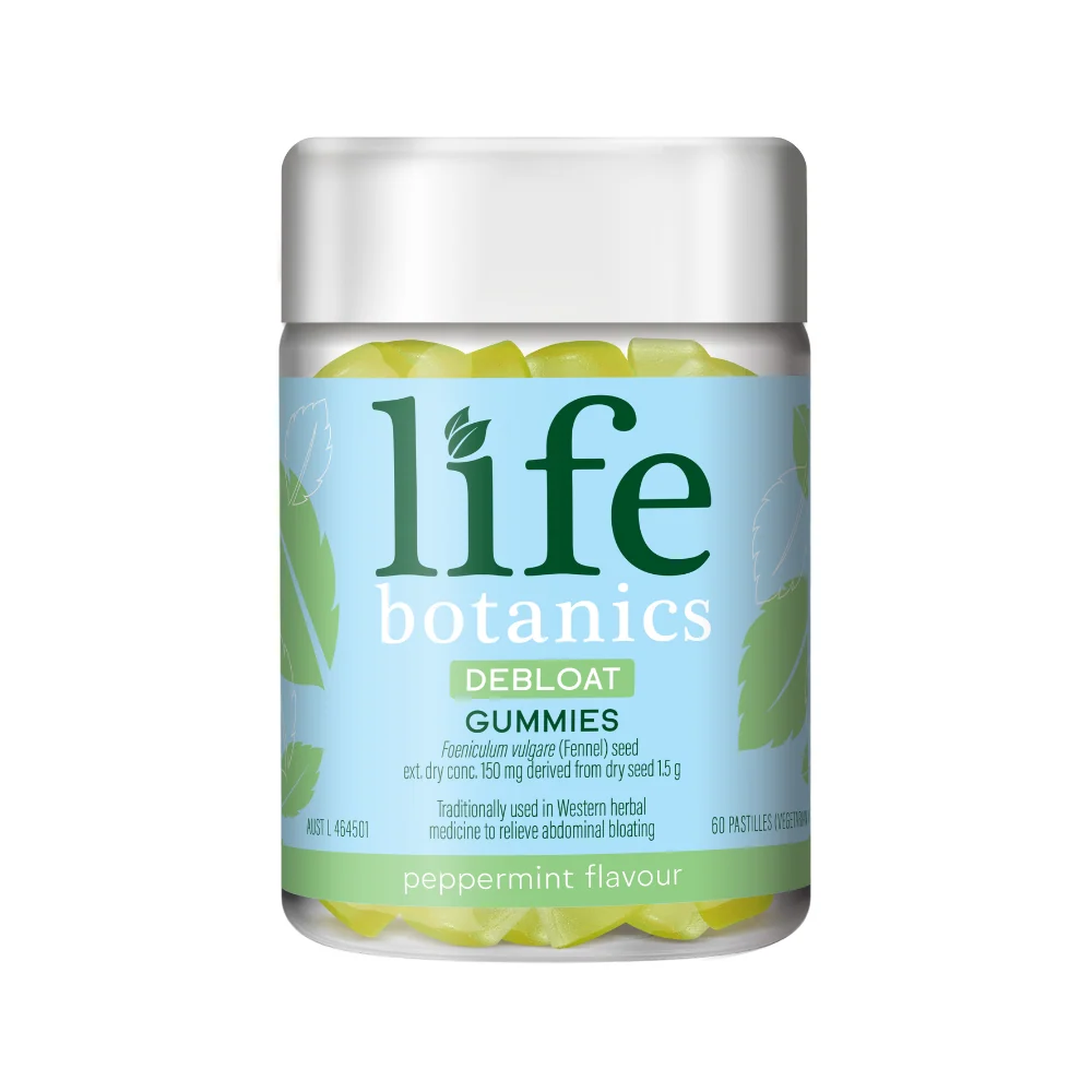 Life Botanics Debloat Gummies Peppermint Flavour 60 Pastiles