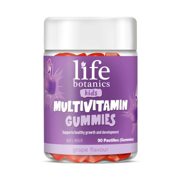 Life Botanics Kids Multivitamins Gummies Grape Flavour 90 Pastiles
