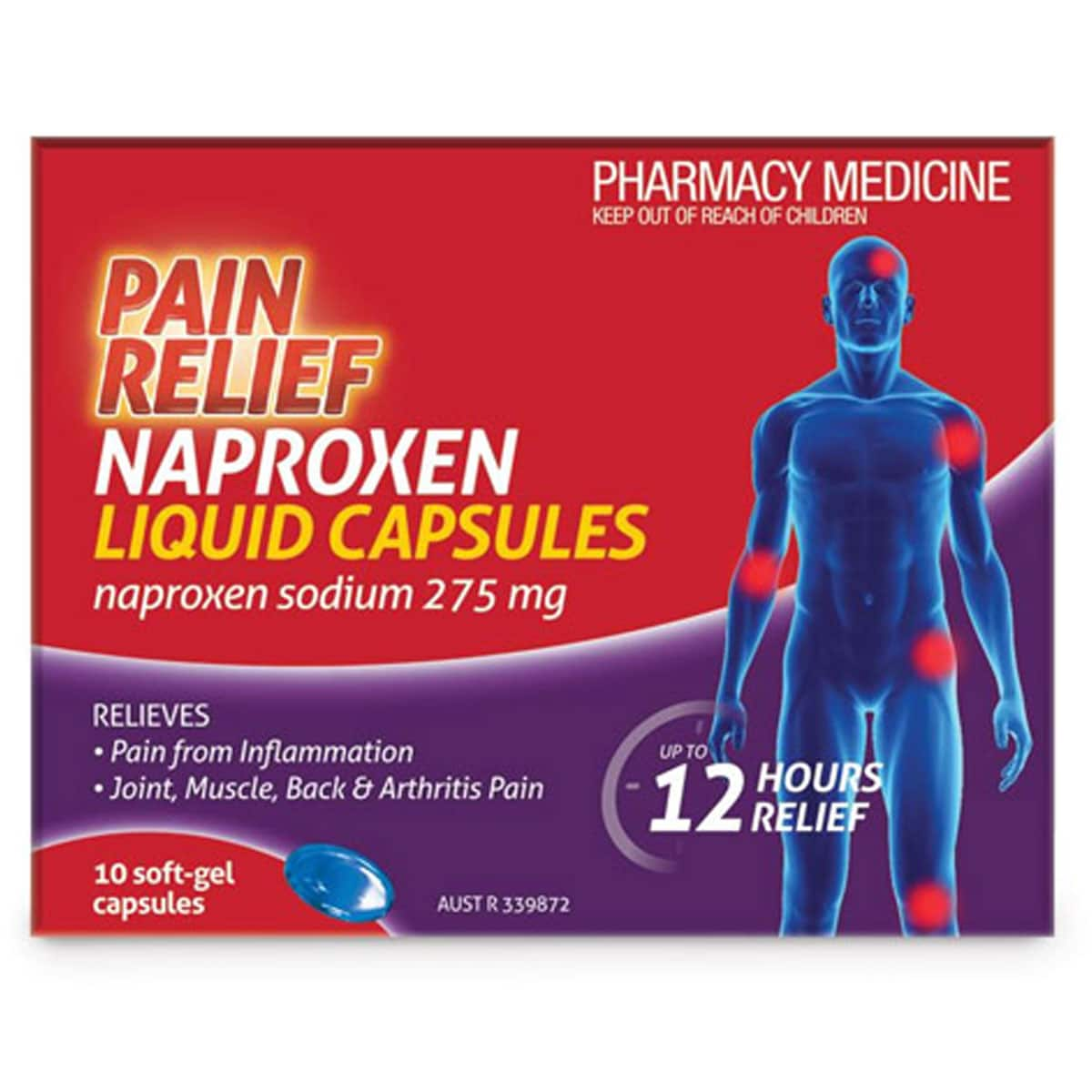 Pain Relief Naproxen Liquid Capsules (Limit ONE per Order)