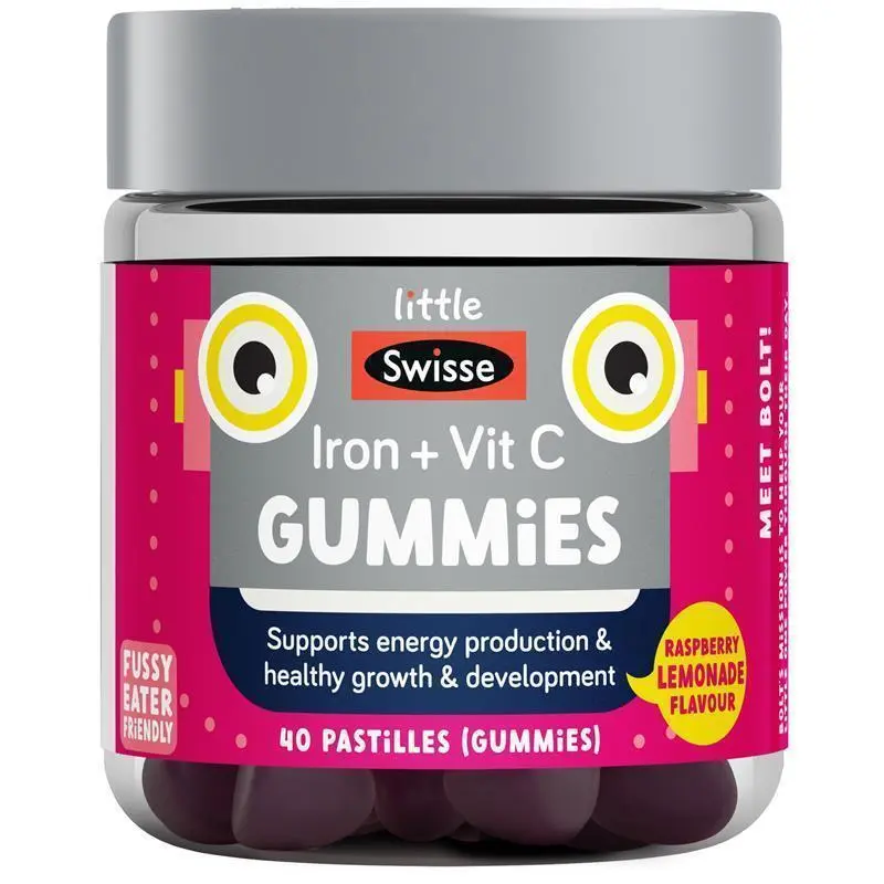 Little Swisse Iron + Vit C Gummies 40 Pastilles