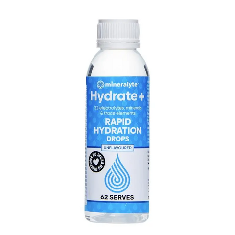 Mineralyte Hydrate+ Rapid Hydration Drops Unflavoured (62 serves) 125mL
