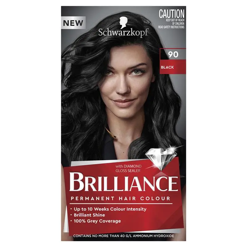 Schwarzkopf Brilliance Permanent Hair Colour 90 Black