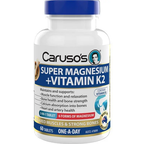 Caruso's Super Magnesium + Vitamin K2 60 Tablets