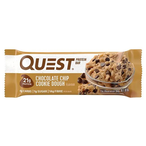 Quest Protein Bar Chocolate Chip Cookie Dough 60g (Expiry 10/2026)