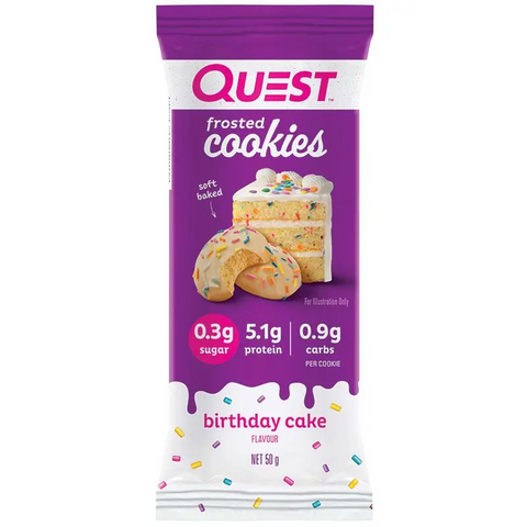 Quest Frosted Cookies Birthday Cake Twin Pack 2 x 25g