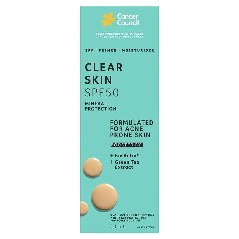 Cancer Council SPF50+ Clear Skin 50mL