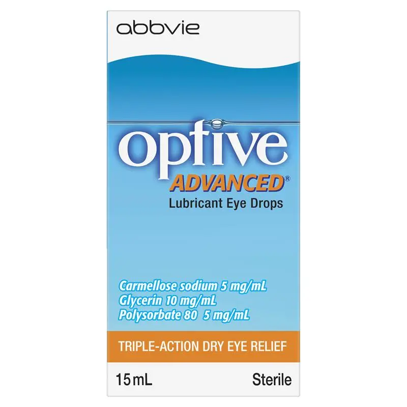 Optive Advanced Lubricant Eye Drops 15mL