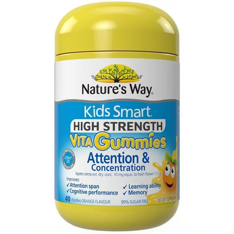 Nature's Way Kids Smart Vita Gummies High Strength Attention & Concentration 40 Pastilles