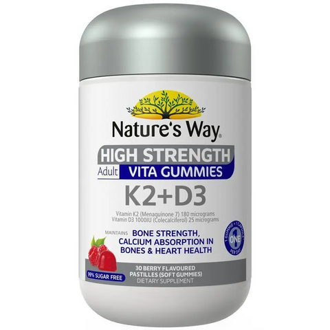 Nature's Way High Strength Adult Vita Gummies K2+D3 30 Pastilles