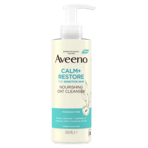 Aveeno Calm and Restore Face Nourishing Oat Cleanser 200mL