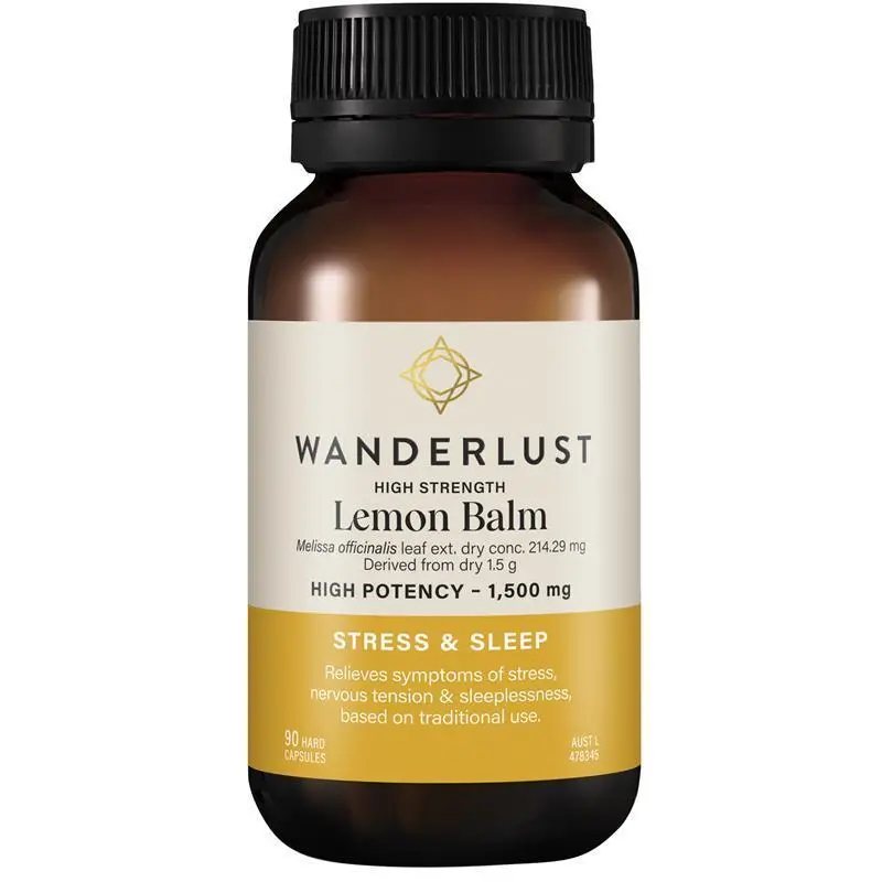 Wanderlust High Strength Lemon Balm 90 Capsules