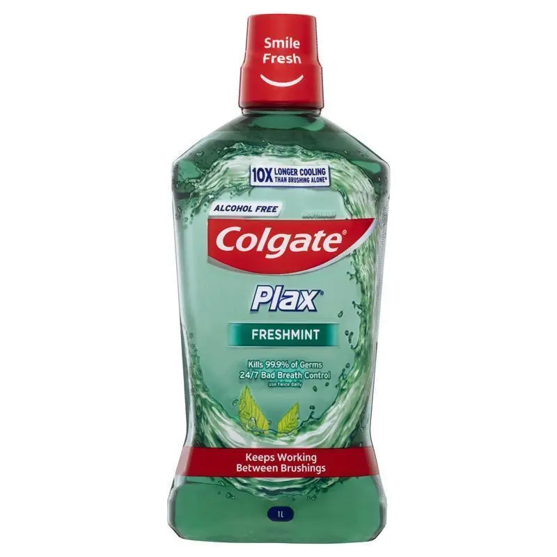 Colgate Plax Alcohol Free Antibacterial Mouthwash 1L