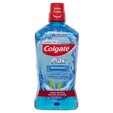 Colgate Plax Alcohol Free Antibacterial Mouthwash 1L