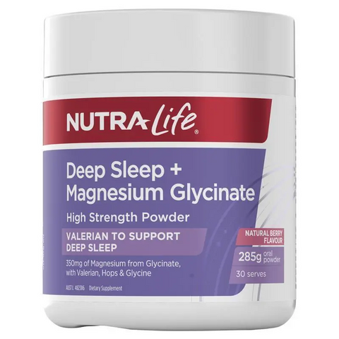 Nutra-Life Deep Sleep + Magnesium Glycinate Powder 285g