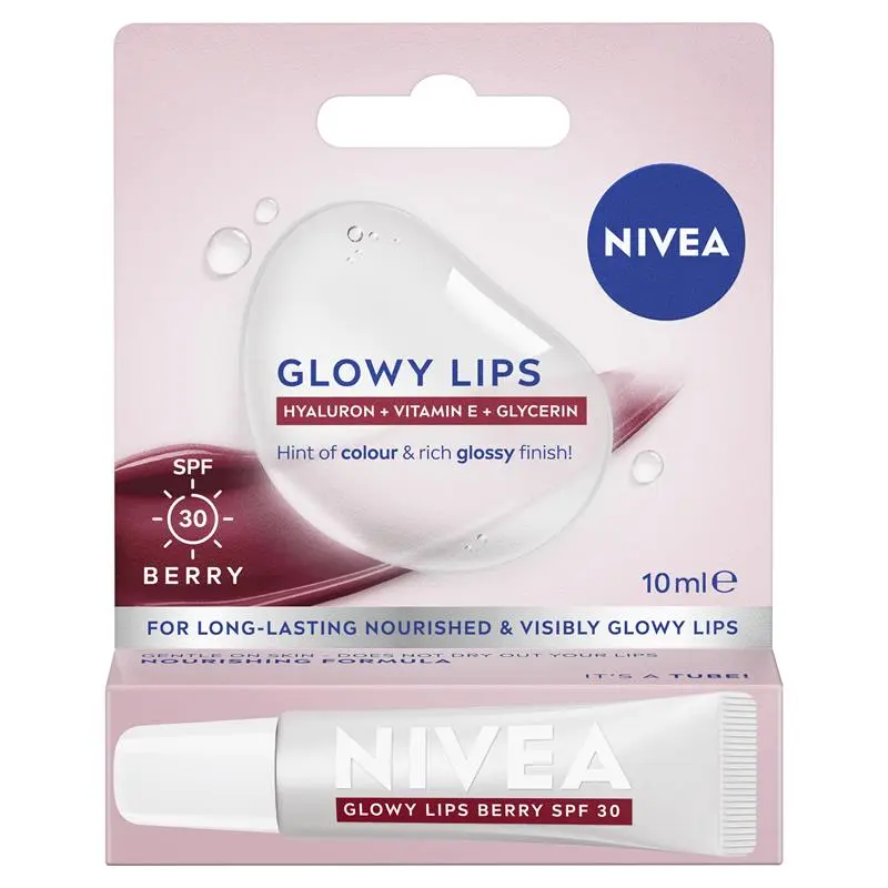 NIVEA Lip Care Glowy Lips Berry SPF30 10mL