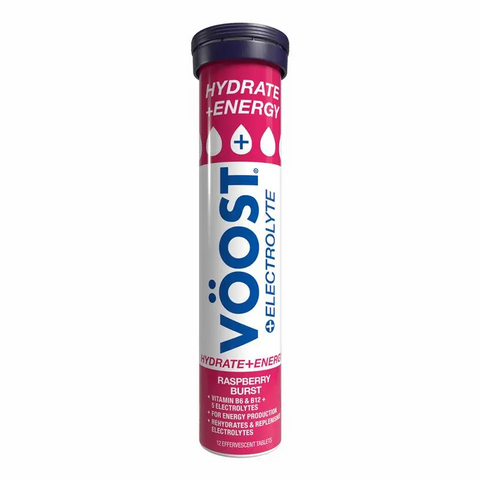 VOOST Hydrate + Energy Raspberry Burst Effervescent Tablets 12 Pack