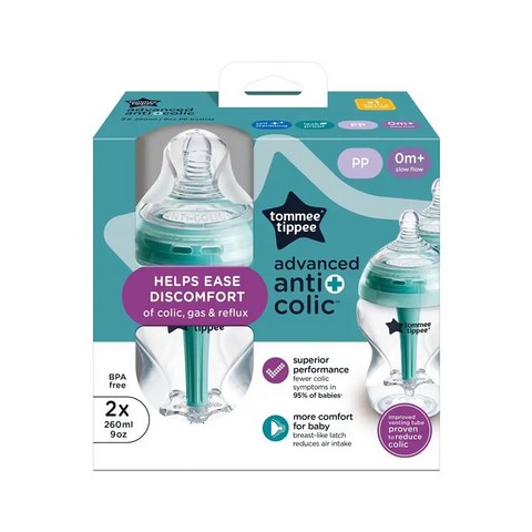 Tommee Tippee Advanced Anti Colic 260mL Bottles 2 Pack