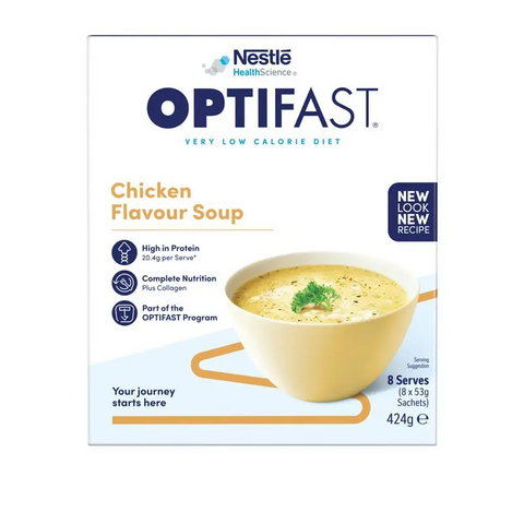 OPTIFAST VLCD Soup Chicken Flavour - 8 Pack 53g Sachets