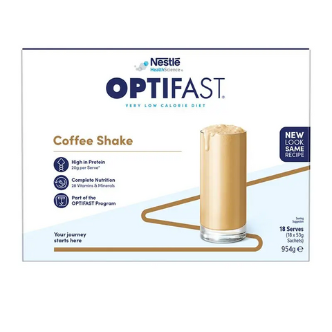 OPTIFAST VLCD Shake Coffee - 18 Pack 53g Sachets