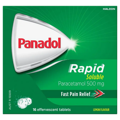 Panadol Rapid Soluble Paracetamol 500mg Pain Relief 16 Soluble Tablets