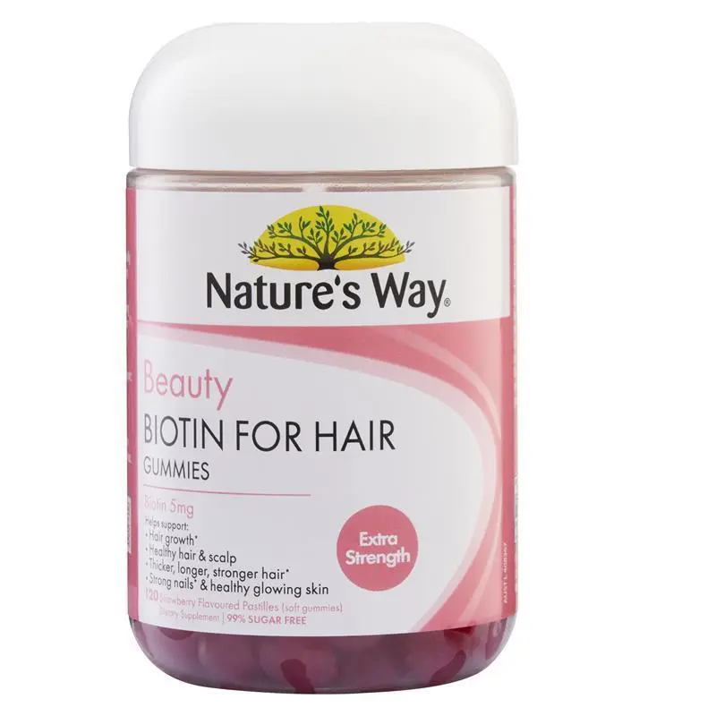 Nature's Way Beauty Biotin for Hair Gummies 120 Pastilles