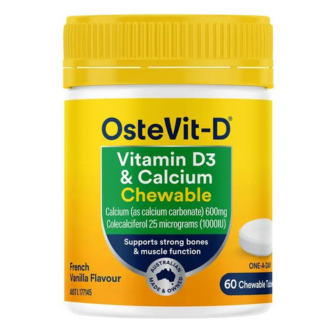 OsteVit-D Vitamin D3 & Calcium Chewable One-a-Day 60 Tablets