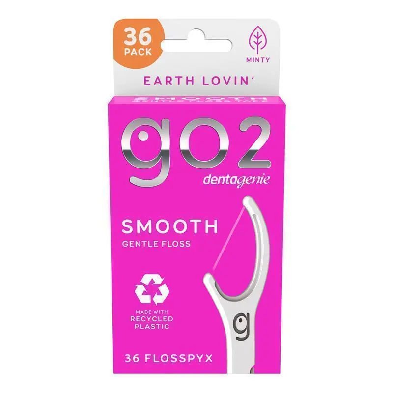GO2 Dentagenie Smooth Flosspyx Mint 36 Pack