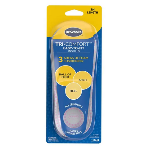 Dr. Scholl’s Tri-Comfort Easy-to-Fit 3/4 Length Insoles 1 Pair